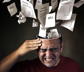 Man Overwhelmed by ADHD signs and symptoms